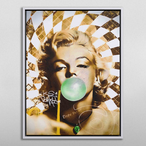 Golden Marilyn Monroe and Audrey Hepburn