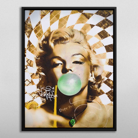 Golden Marilyn Monroe and Audrey Hepburn