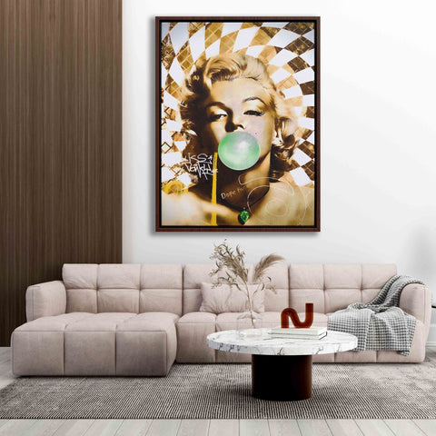 Golden Marilyn Monroe and Audrey Hepburn