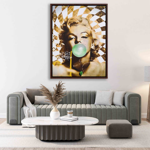 Golden Marilyn Monroe and Audrey Hepburn