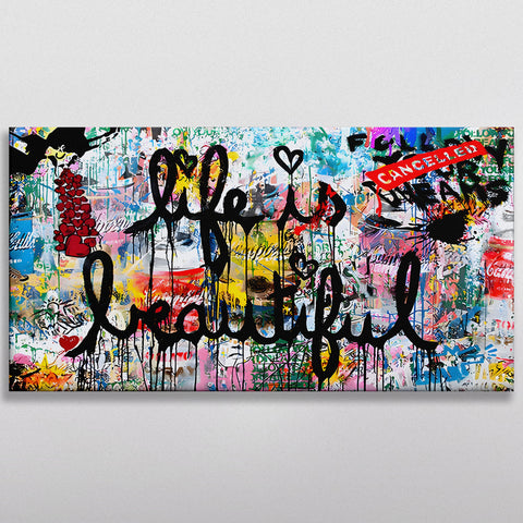 Street Graffiti Art Livet er smukt