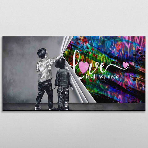 Unveiling Love is all we need with hearts