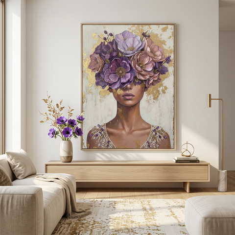 Violet Blooming in Gold