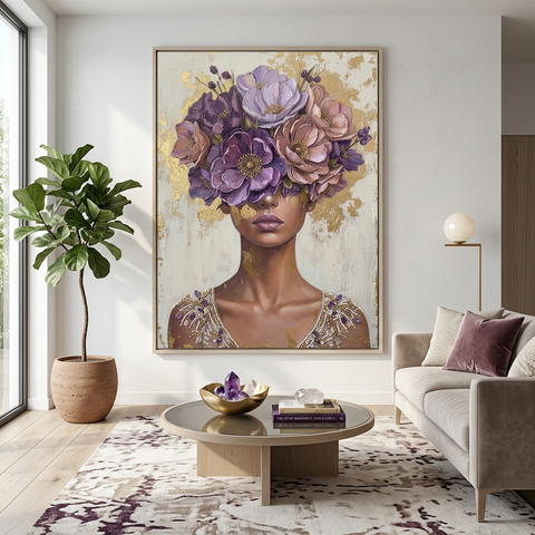 Violet Blooming in Gold