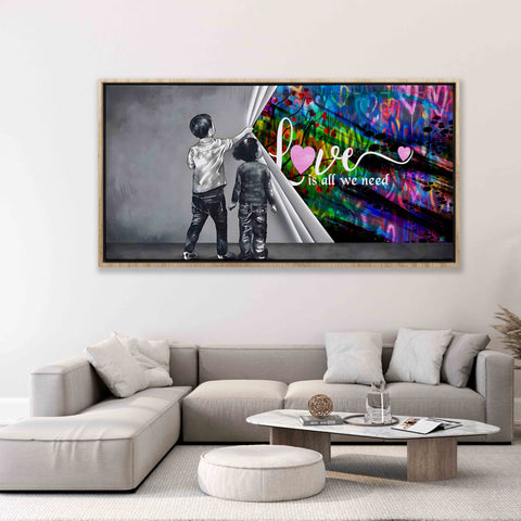 Unveiling Love is all we need with hearts