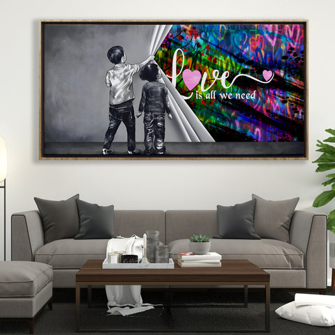 Unveiling Love is all we need with hearts