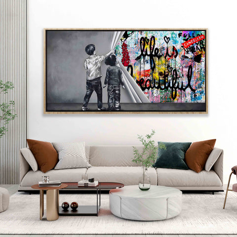 Unveiling life is beautiful graffiti