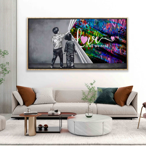 Unveiling Love is all we need with hearts