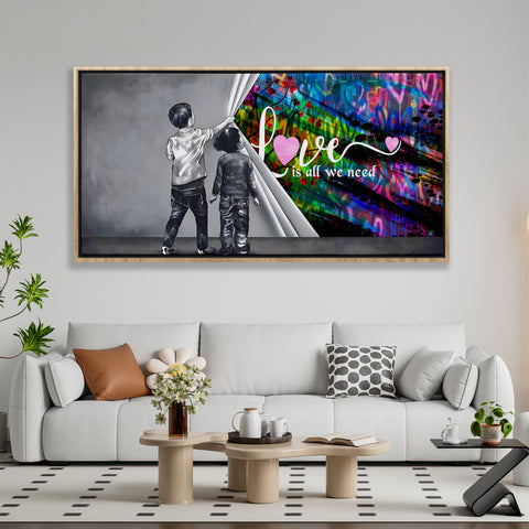 Unveiling Love is all we need with hearts