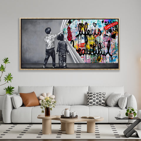 Unveiling life is beautiful graffiti