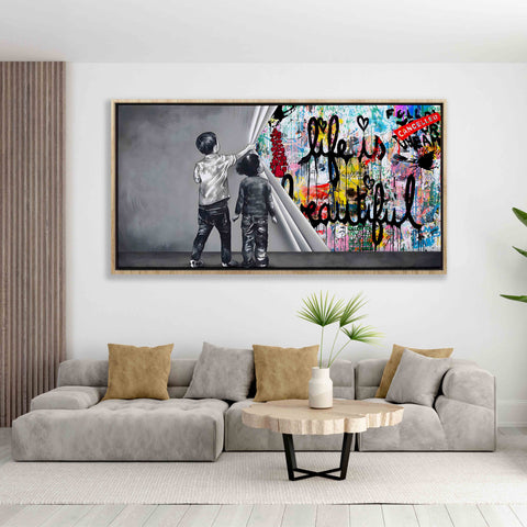 Unveiling life is beautiful graffiti