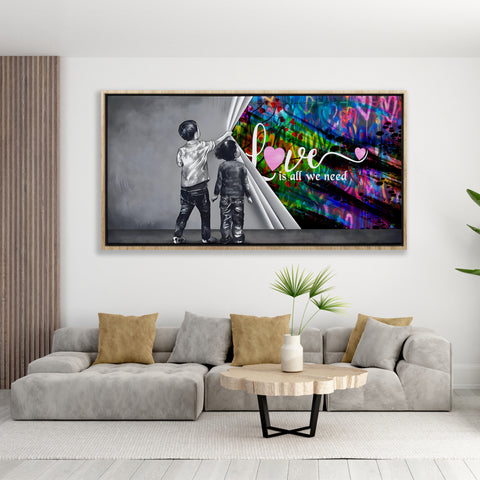 Unveiling Love is all we need with hearts