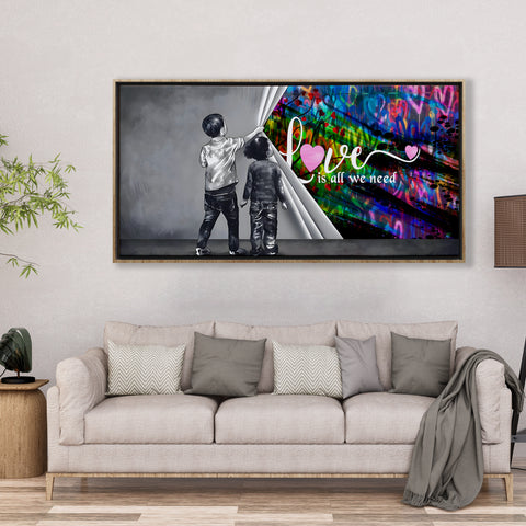 Unveiling Love is all we need with hearts