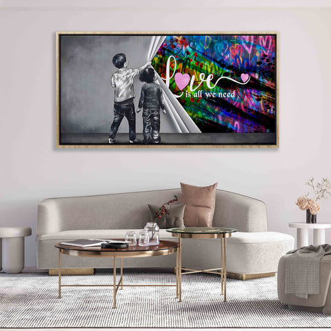 Unveiling Love is all we need with hearts