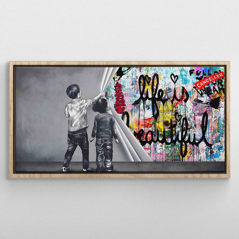 Unveiling life is beautiful graffiti