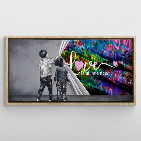 Unveiling Love is all we need with hearts
