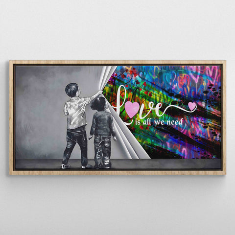 Unveiling Love is all we need with hearts