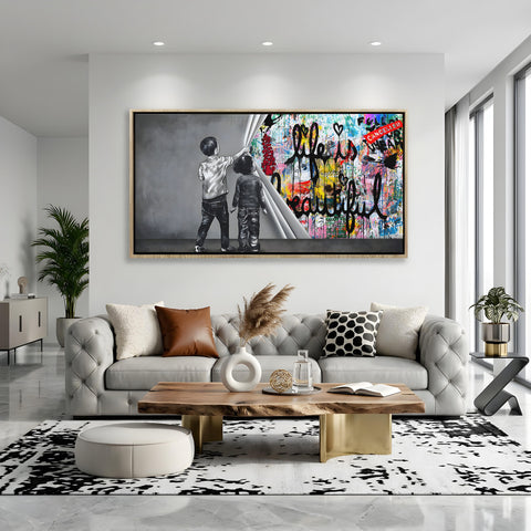 Unveiling life is beautiful graffiti