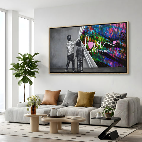 Unveiling Love is all we need with hearts
