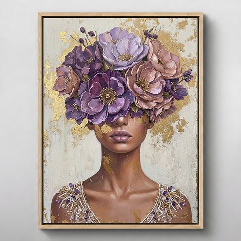 Violet Blooming in Gold