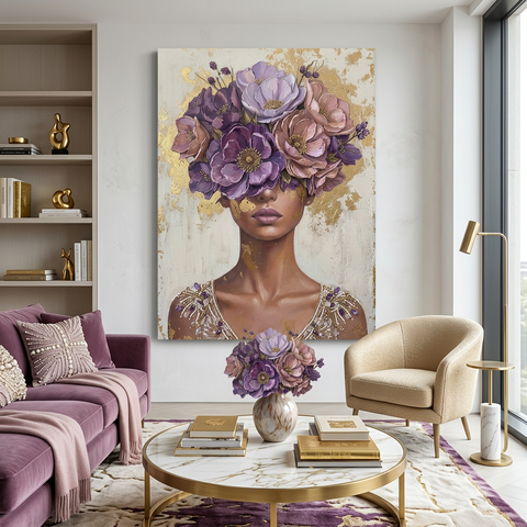 Violet Blooming in Gold