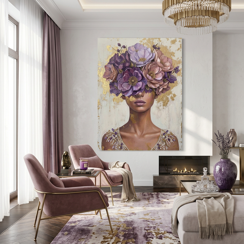 Violet Blooming in Gold