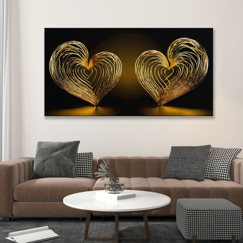 Couple Golden Hearts