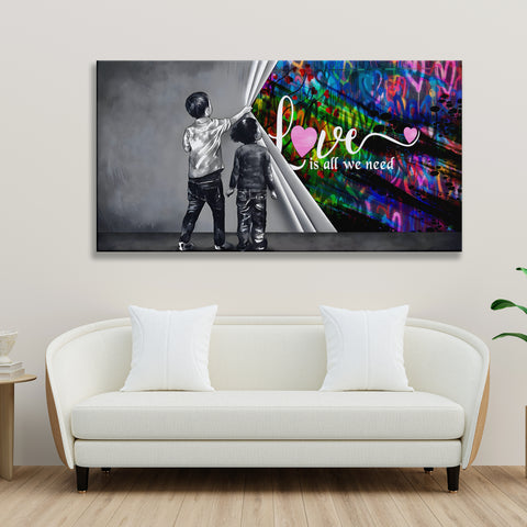 Unveiling Love is all we need with hearts