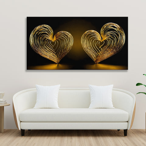 Couple Golden Hearts