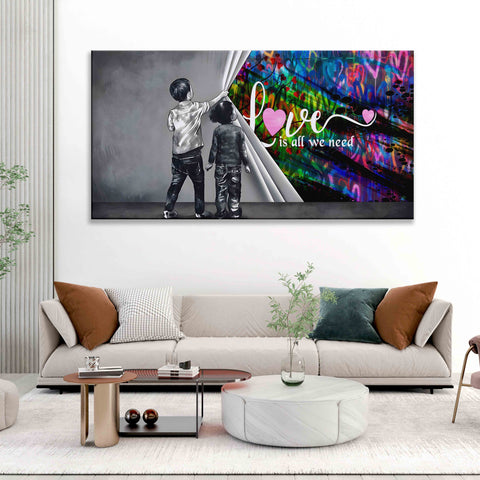 Unveiling Love is all we need with hearts