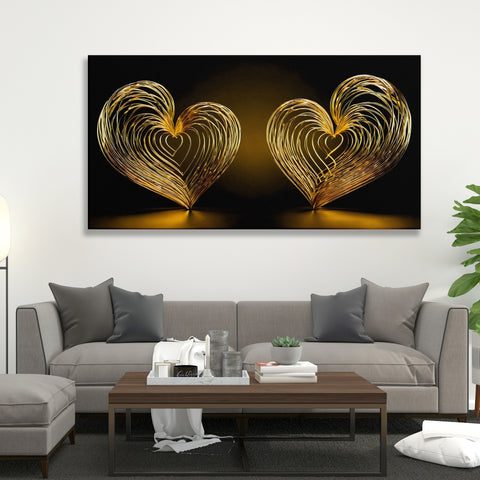Couple Golden Hearts