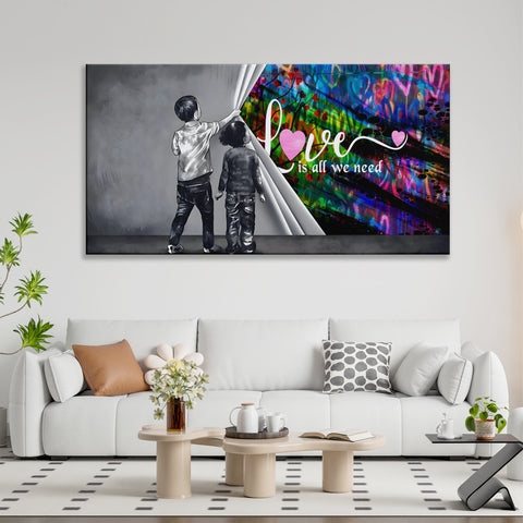 Unveiling Love is all we need with hearts