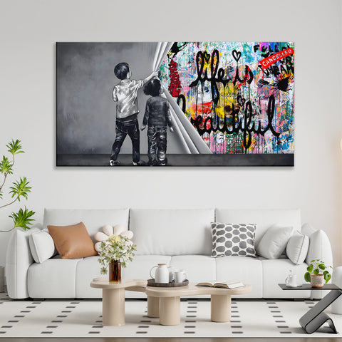 Unveiling life is beautiful graffiti