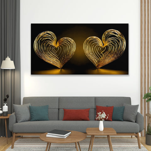 Couple Golden Hearts