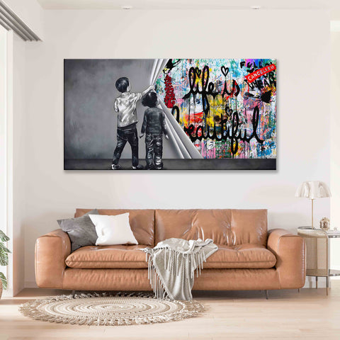 Unveiling life is beautiful graffiti