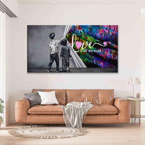 Unveiling Love is all we need with hearts