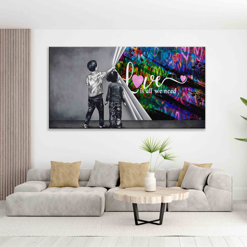 Unveiling Love is all we need with hearts