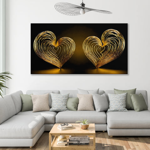 Couple Golden Hearts