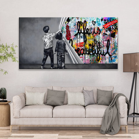 Unveiling life is beautiful graffiti