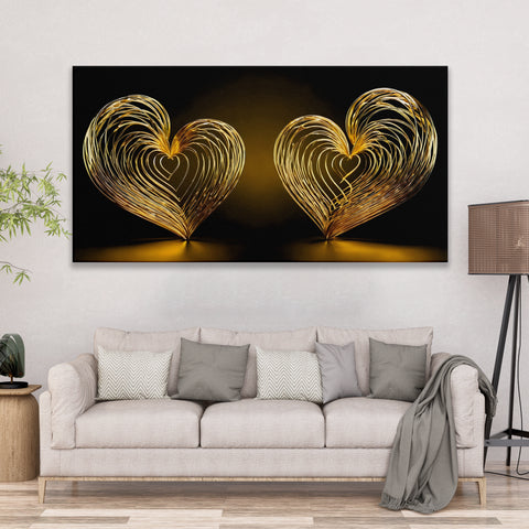 Couple Golden Hearts