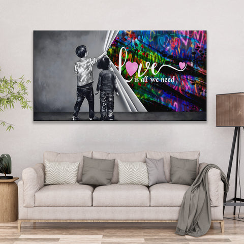Unveiling Love is all we need with hearts