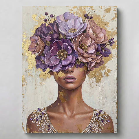Violet Blooming in Gold