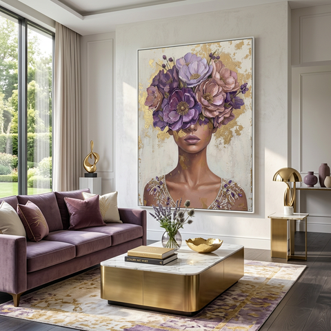 Violet Blooming in Gold
