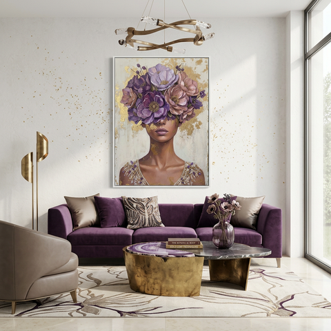 Violet Blooming in Gold