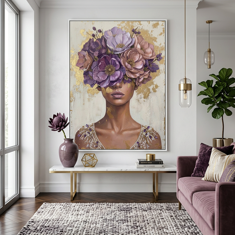 Violet Blooming in Gold