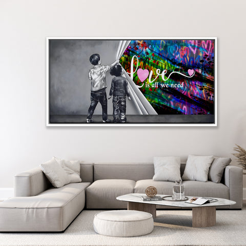 Unveiling Love is all we need with hearts