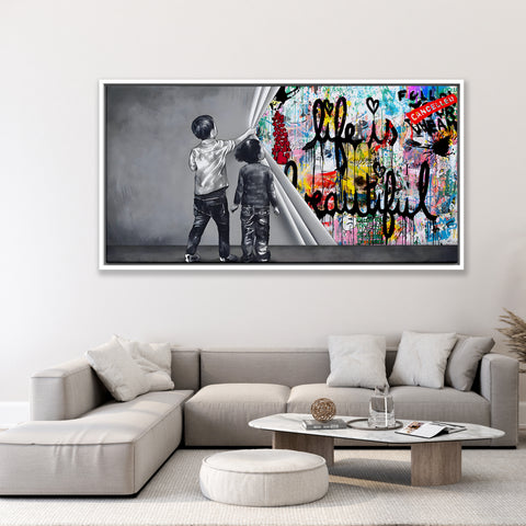 Unveiling life is beautiful graffiti