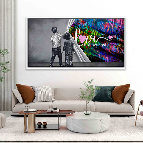 Unveiling Love is all we need with hearts