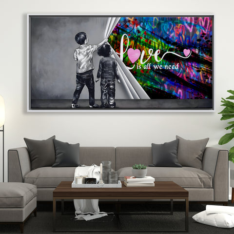 Unveiling Love is all we need with hearts