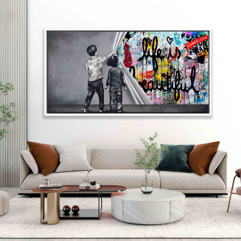 Unveiling life is beautiful graffiti